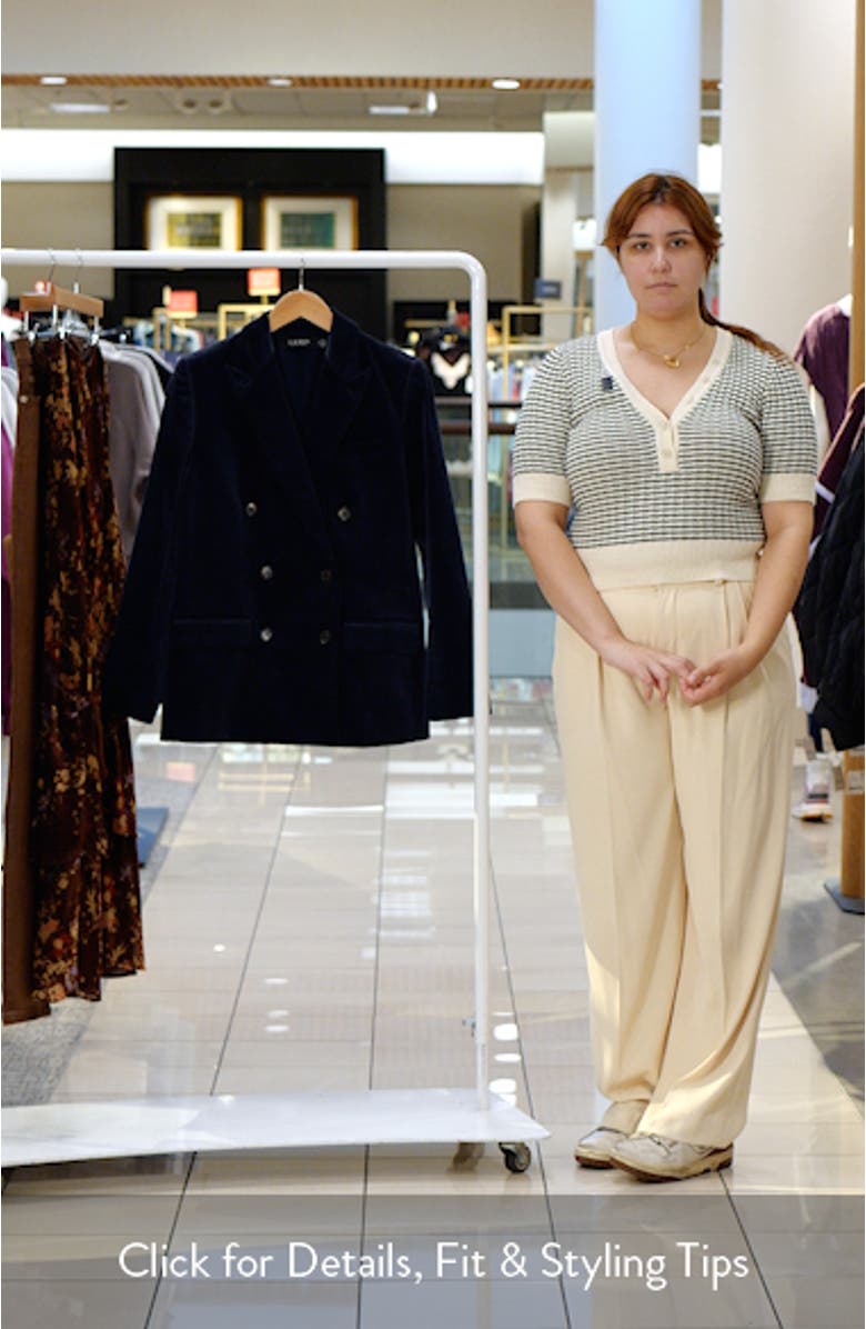 Double Breasted Corduroy Blazer, sales video thumbnail