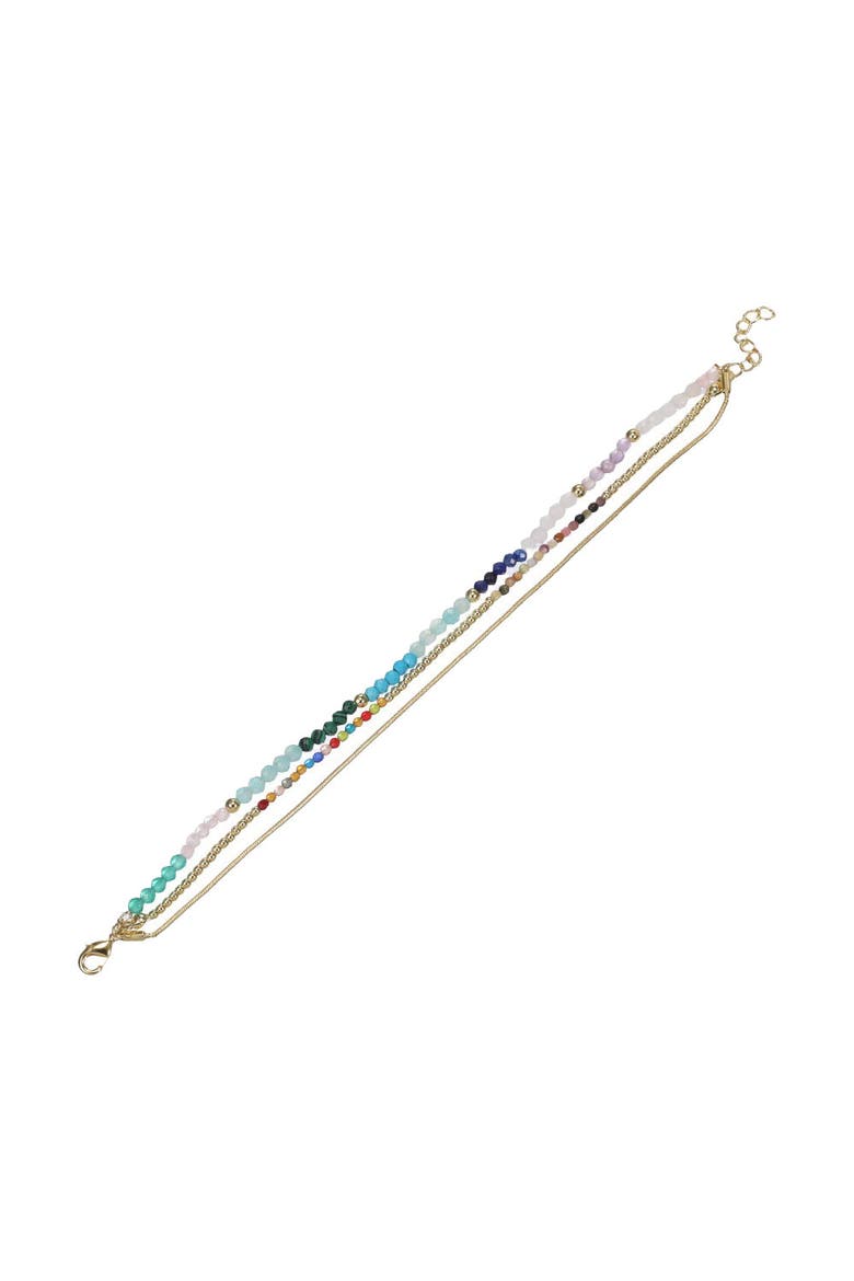 Multi-Bead Triple Strand Bracelet, Main, color, Multi-Color