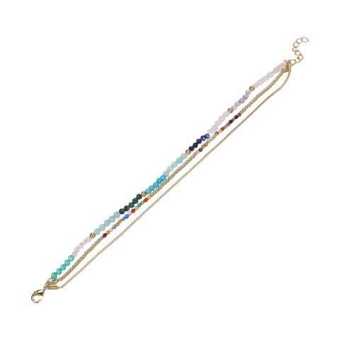 Multi-Bead Triple Strand Bracelet