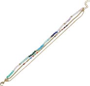 BY ADINA EDEN Multi-Bead Triple Strand Bracelet