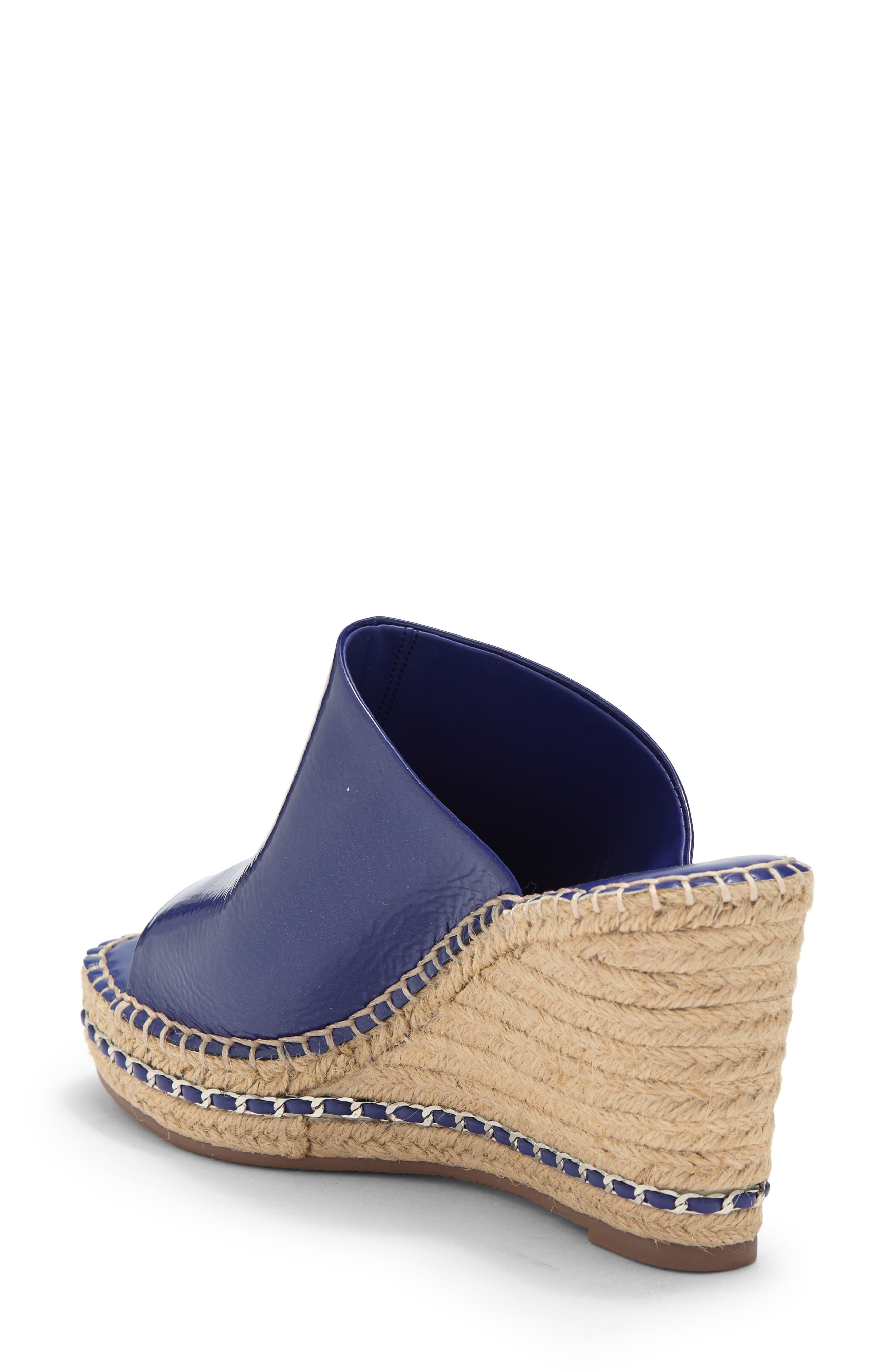 KARL LAGERFELD PARIS Azure Open Toe Wedge Espadrille Sandal, Alternate, color, 