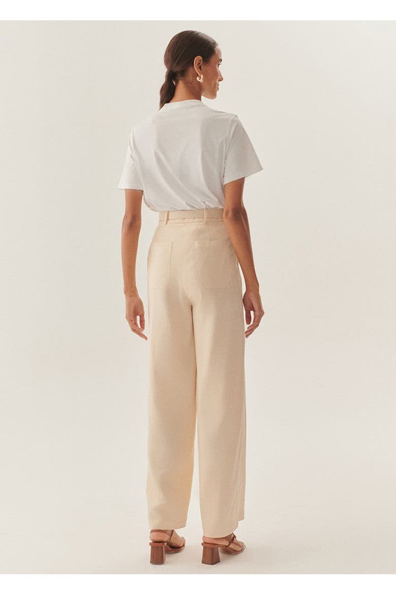 Ember Refined Creased Wide Leg Pants, Alternate, color, Ecru