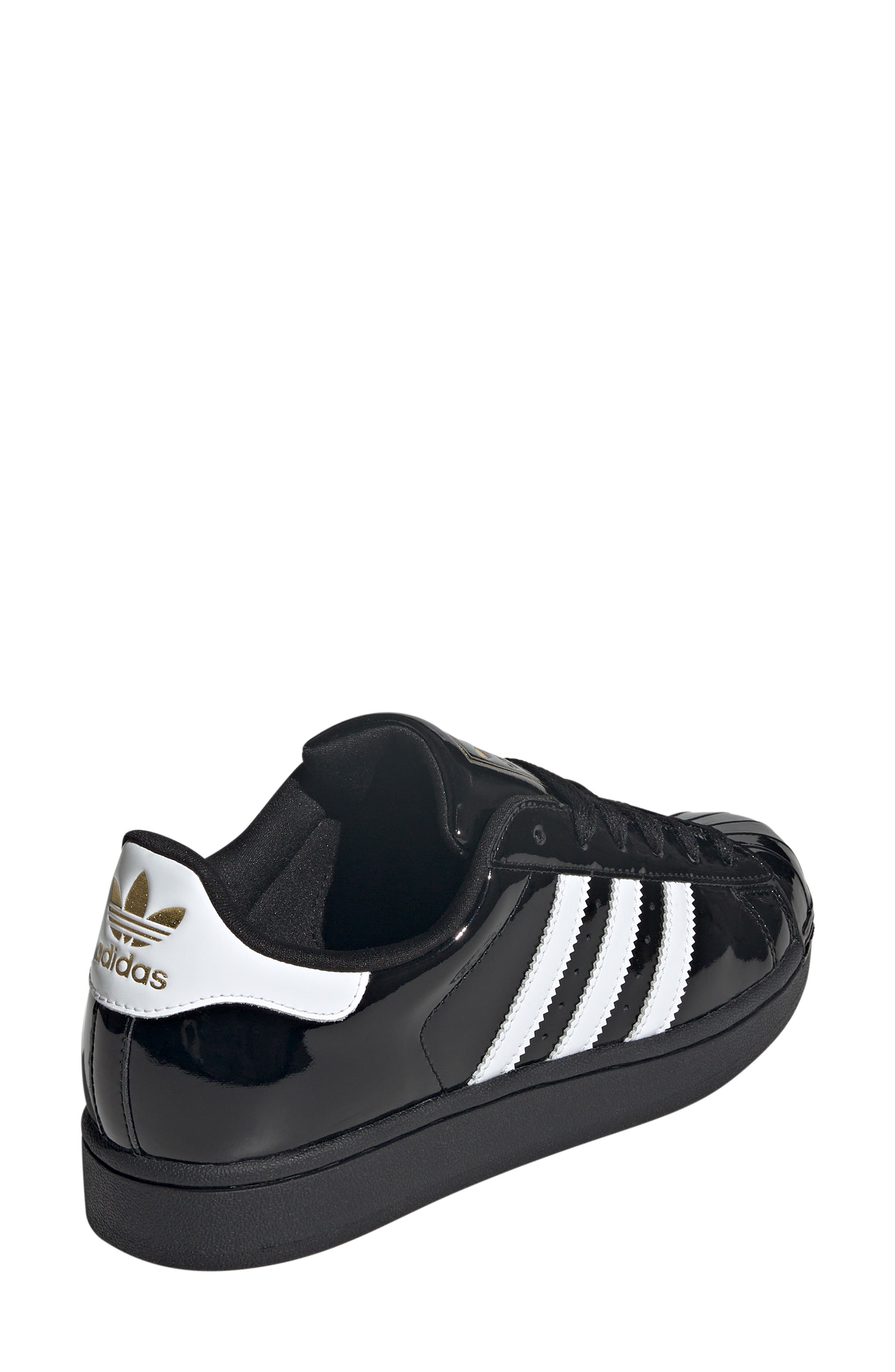 adidas Superstar II Sneaker, Alternate, color, Black/ White/ Gold Metallic