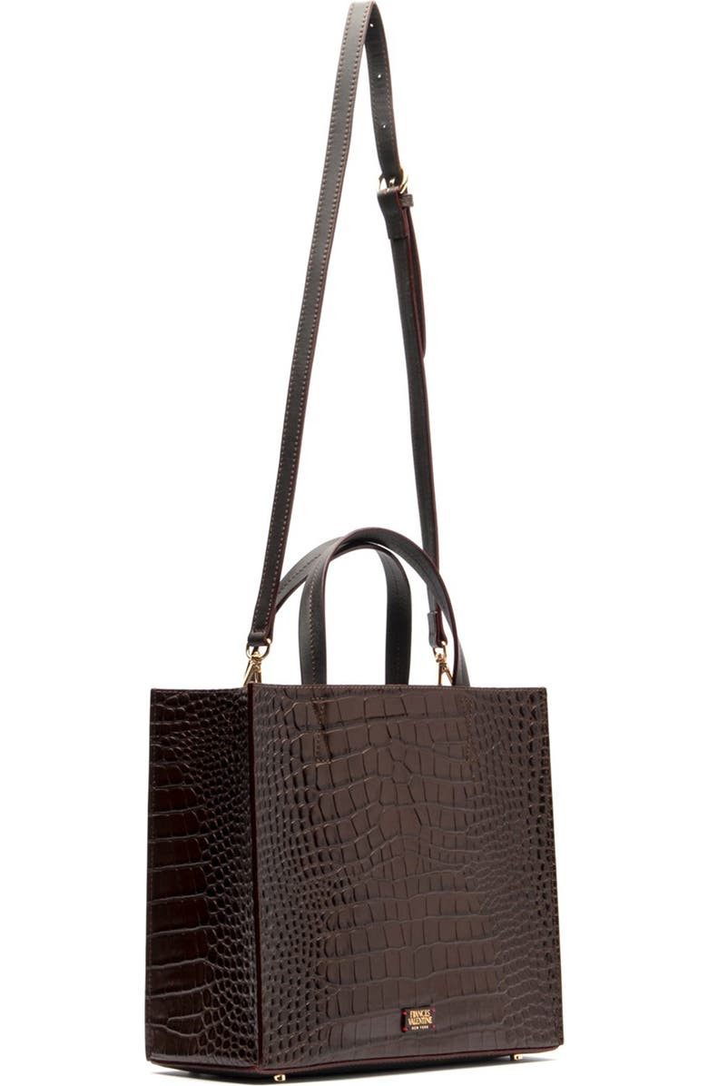 Frances Valentine Croc Embossed Leather Tote Bag, Alternate, color,