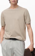 MANGO Short Sleeve Cotton Crewneck Sweater