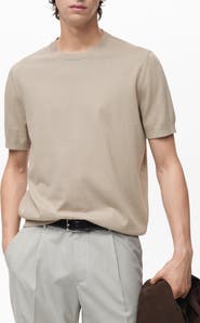 MANGO Short Sleeve Cotton Crewneck Sweater