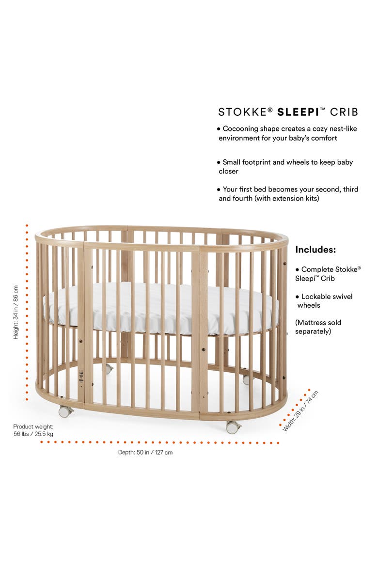Convertible Sleepi Crib & Toddler Bed, Alternate, color, HAZY GREY