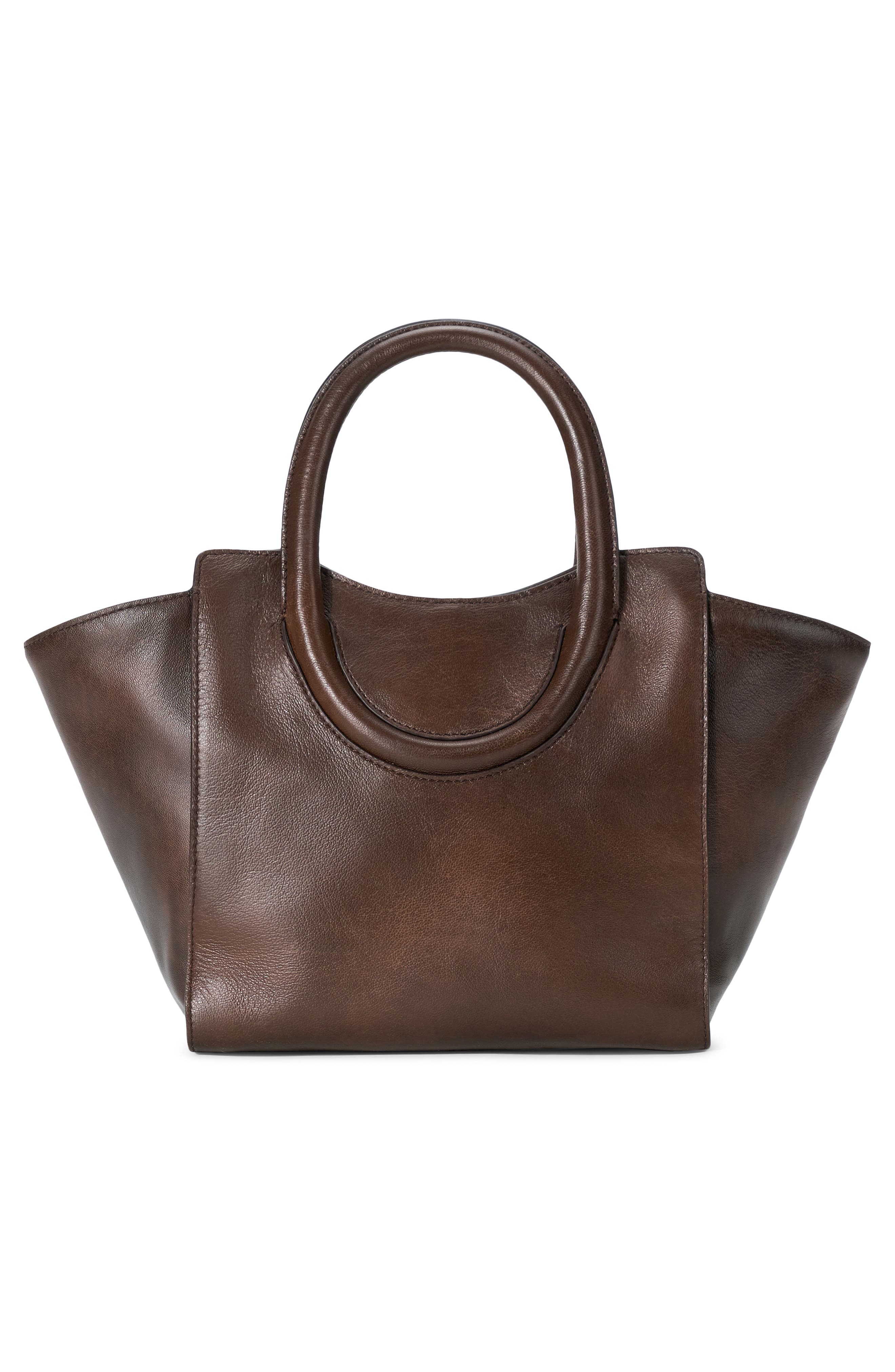 STAUD Mini Maude Leather Tote, Alternate, color, Espresso