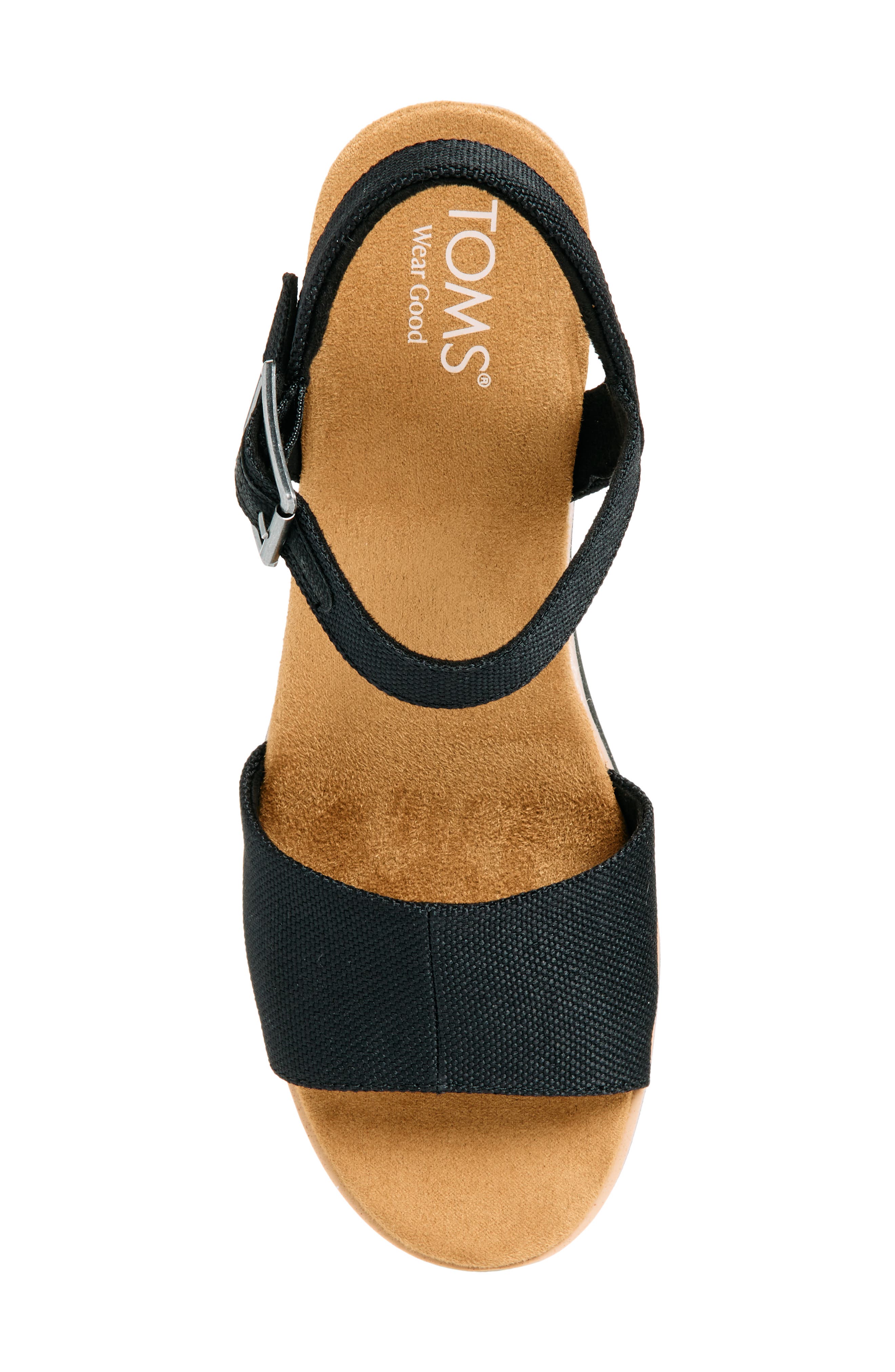 Diana Platform Wedge Sandal, Alternate, color, BLACK CANVAS