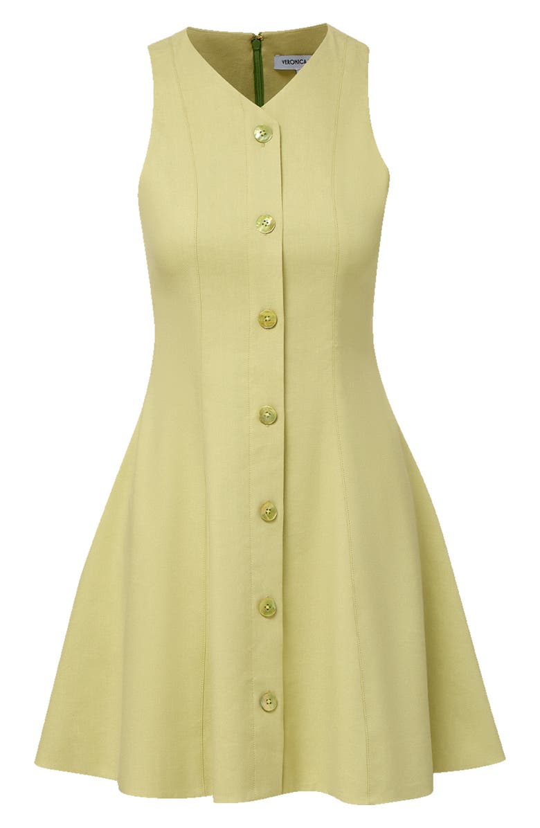 Veronica Beard Steiner Linen Blend Fit & Flare Dress, Alternate, color, Pistachio