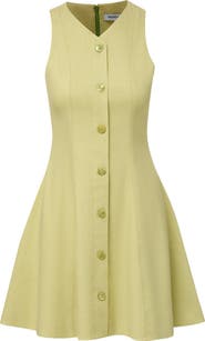 Veronica Beard Steiner Linen Blend Fit & Flare Dress