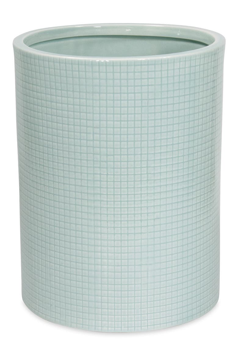 Fine Grid Wastebasket, Main, color, AQUA