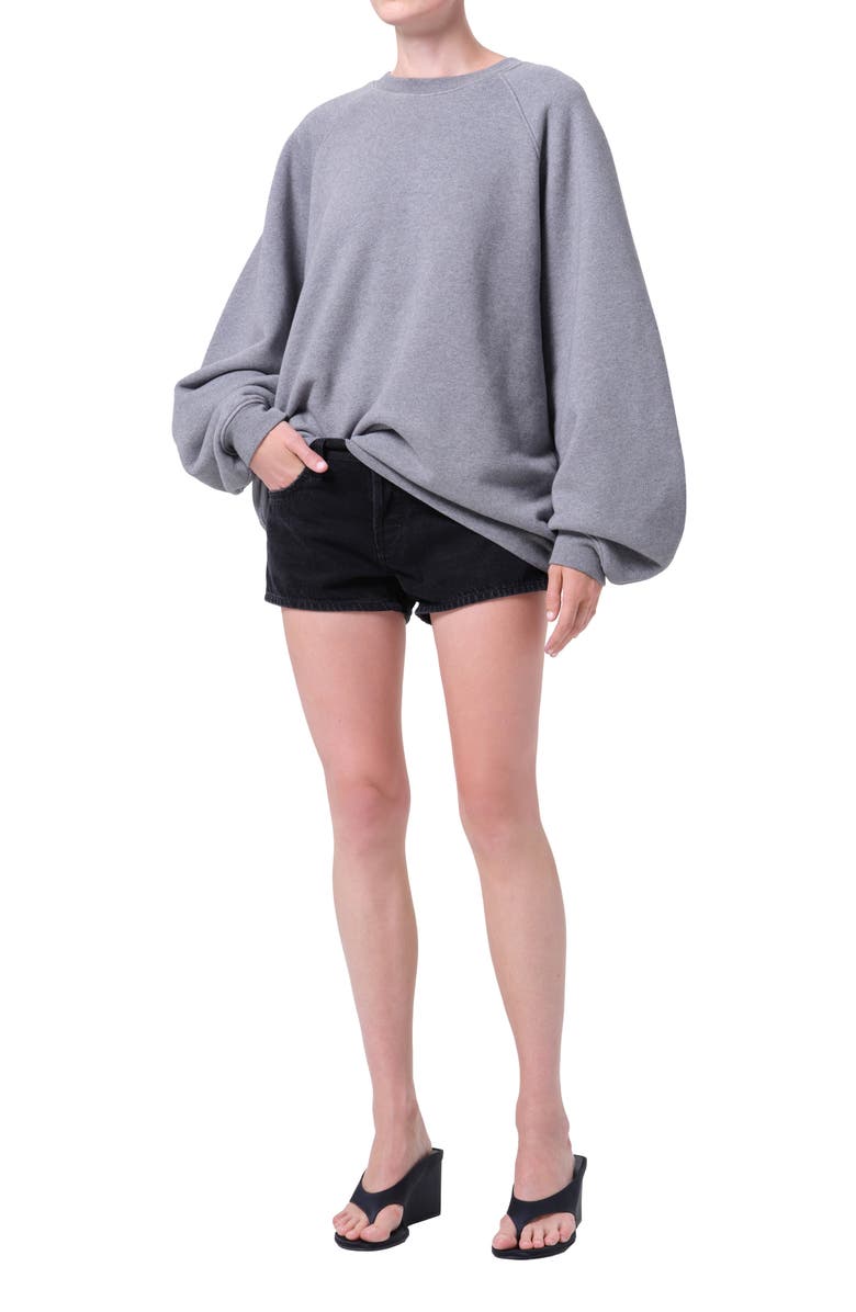 AGOLDE Valma Sweatshirt, Alternate, color, Grey Heather