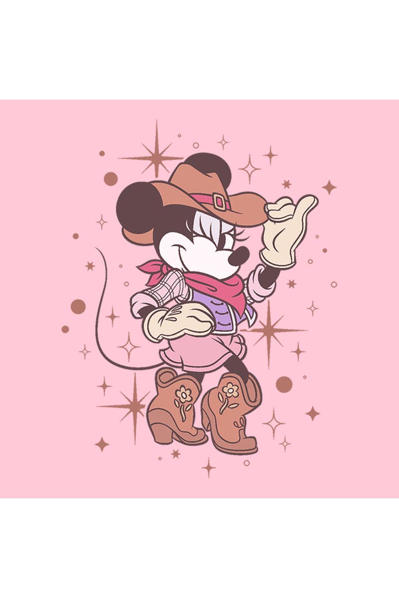 Girl's Minnie Mouse Cowgirl Sweeheart  Graphic T-Shirt, Alternate, color, Light Pink