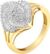 Haus of Brilliance 10K Yellow Gold 1/2 Cttw Diamond Swirl Cocktail Ring