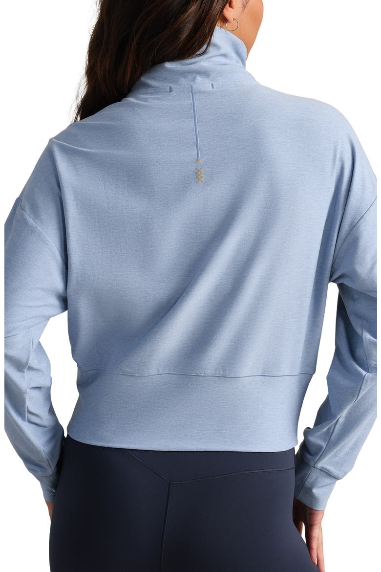 Atmosphere Crop Zip Sweatshirt, Alternate, color, FOREVER BLUE HEATHER