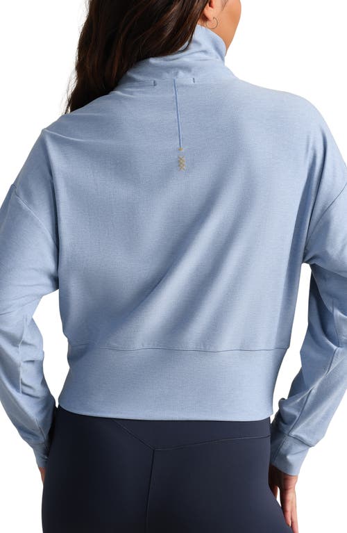 Rhone Atmosphere Crop Zip Sweatshirt In Blue