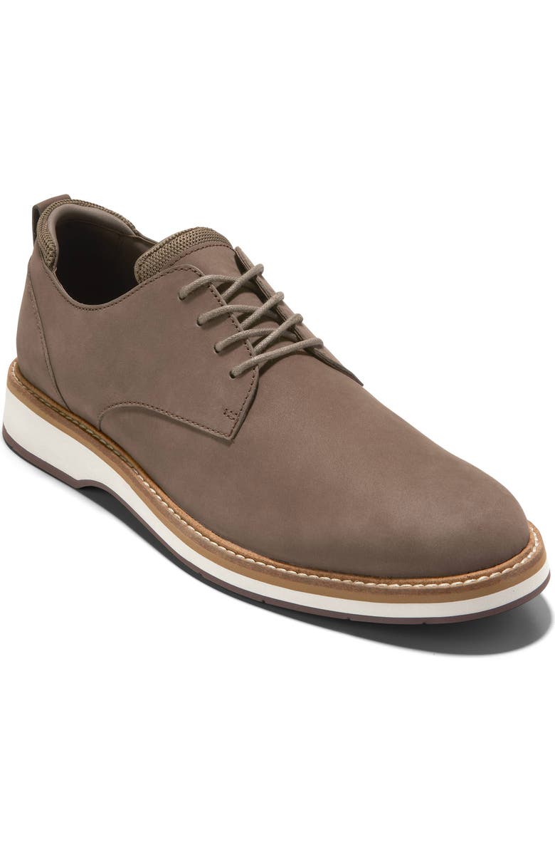 Cole Haan Osborn Plain Toe Derby, Main, color, Truffle Nubuck / Ivory