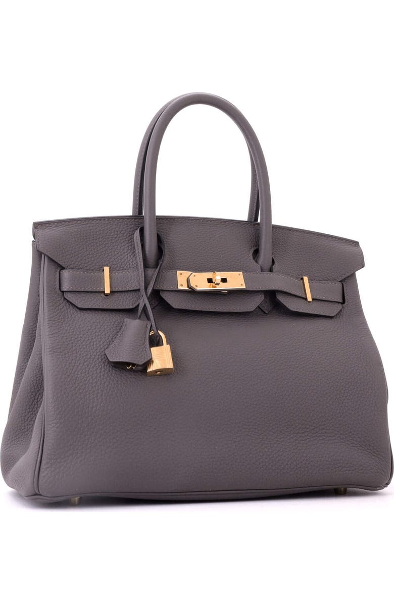 Pre-Owned Hermes Birkin Handbag Grey Togo with Gold Hardware 30, Alternate, color, Etain