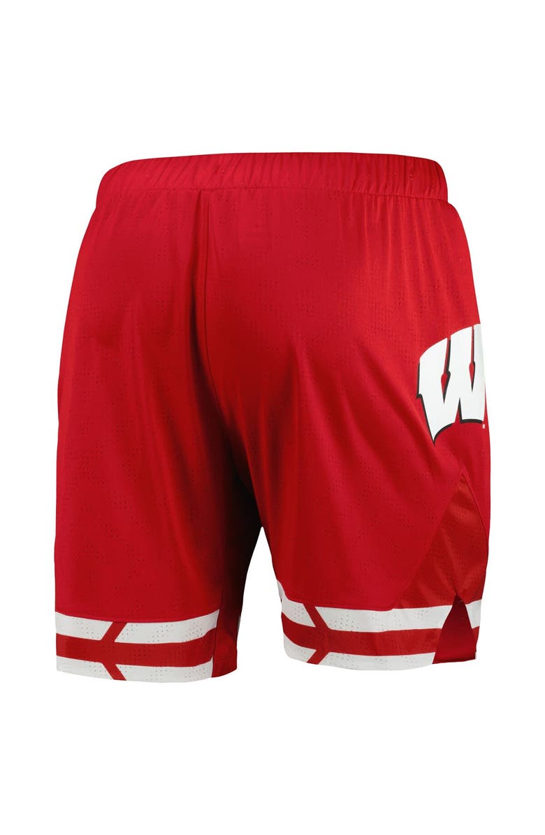 Under Armour Men's Under Armour  Red Wisconsin Badgers Replica Basketball Shorts, Alternate, color, White