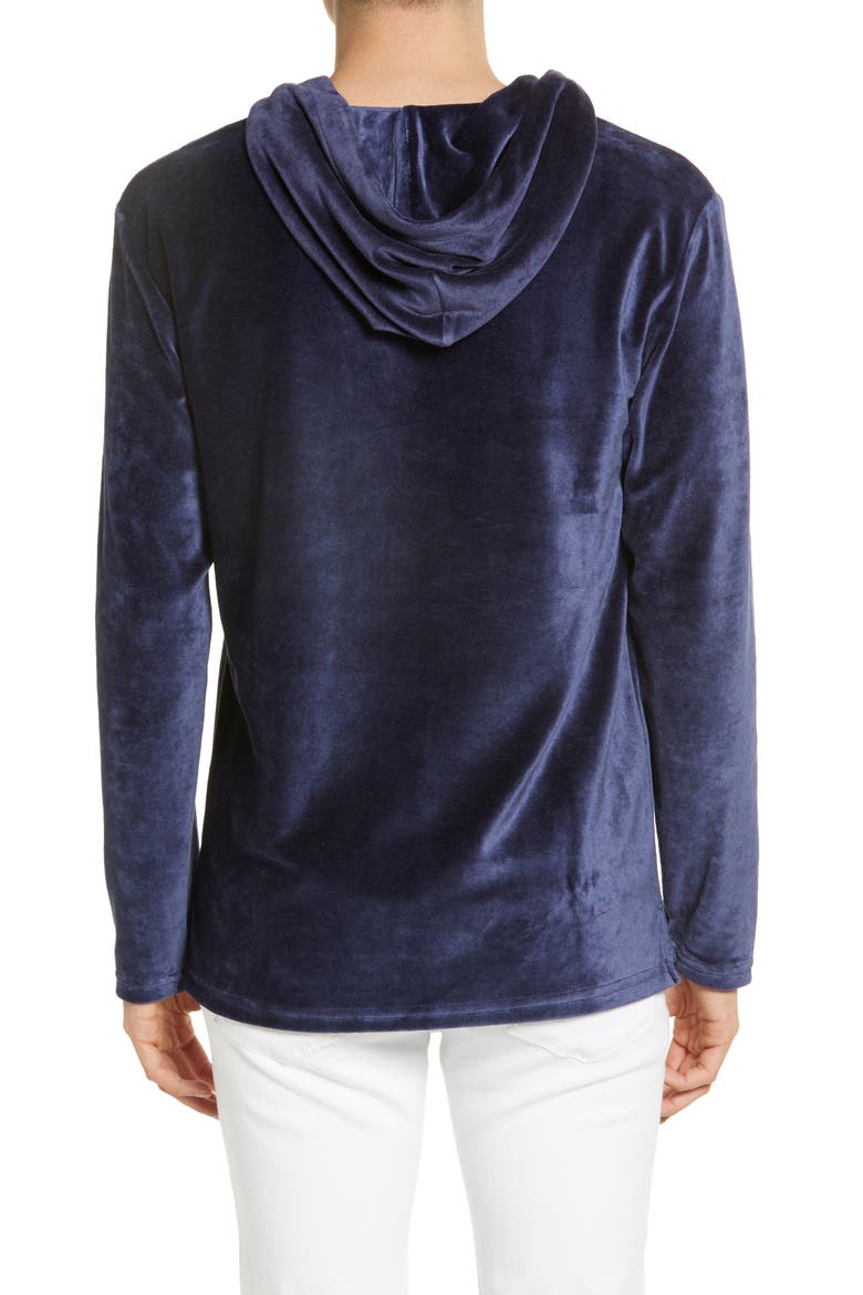 Velour Baja Hoodie, Alternate, color, MIDNIGHT