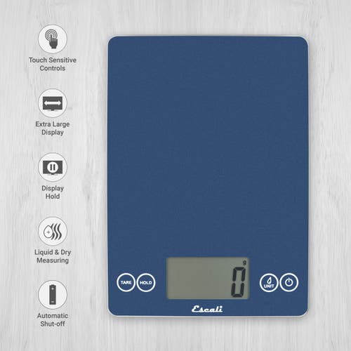 Escali Arti Glass Digital Scale In Blue