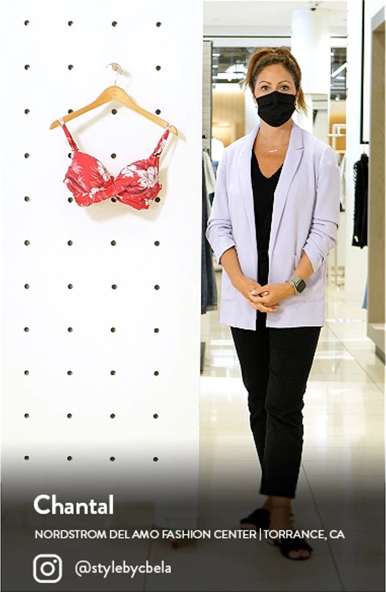 Cross Front Floral Molded Bikini Top, sales video thumbnail