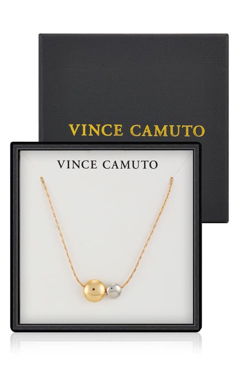 Two-Tone Orb Pendant Necklace