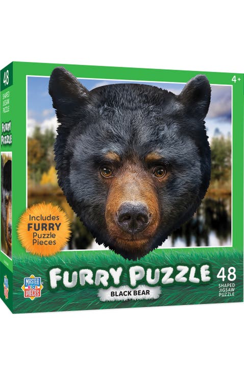Furry Puzzle - Black Bear 48 Piece Jigsaw Puzzle