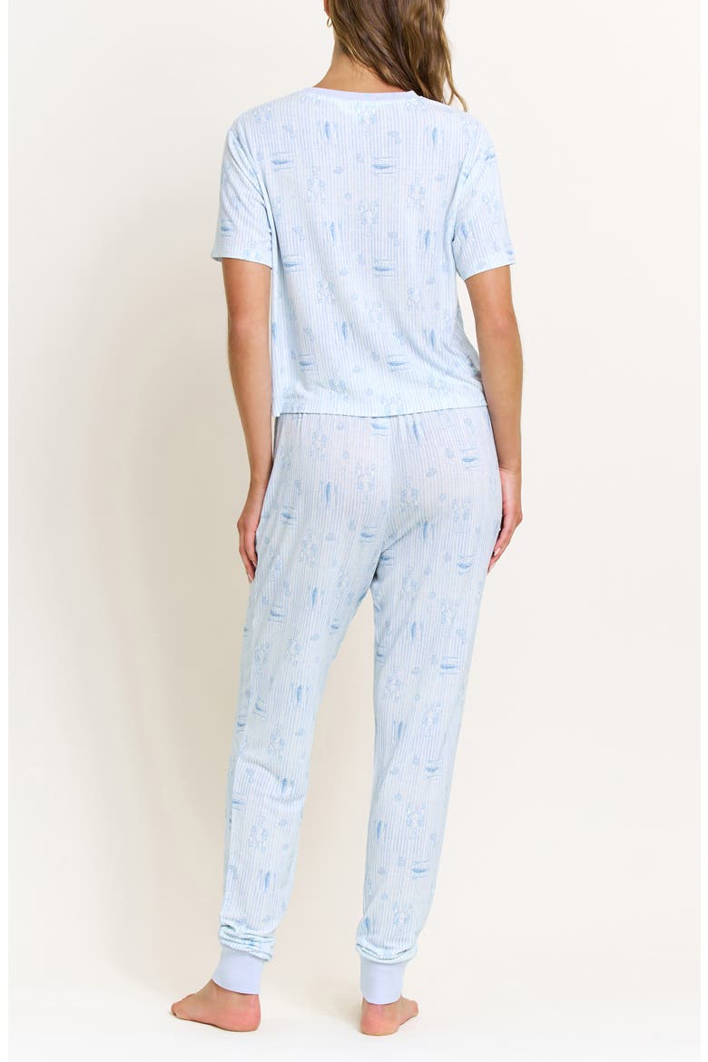 Star Seeker Tee & Jogger Pajamas, Alternate, color, SALTWATER SONATA