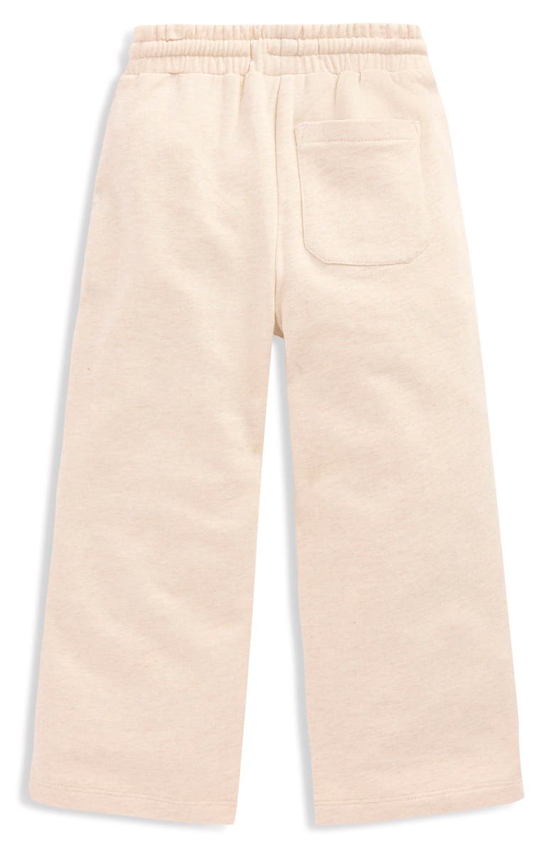 Mini Boden Kids' Appliqué Wide Leg Sweatpants, Alternate, color, Ivory Rainbows