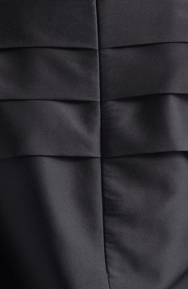 FERRAGAMO Lace Trim Silk Minidress, Alternate, color, Nero