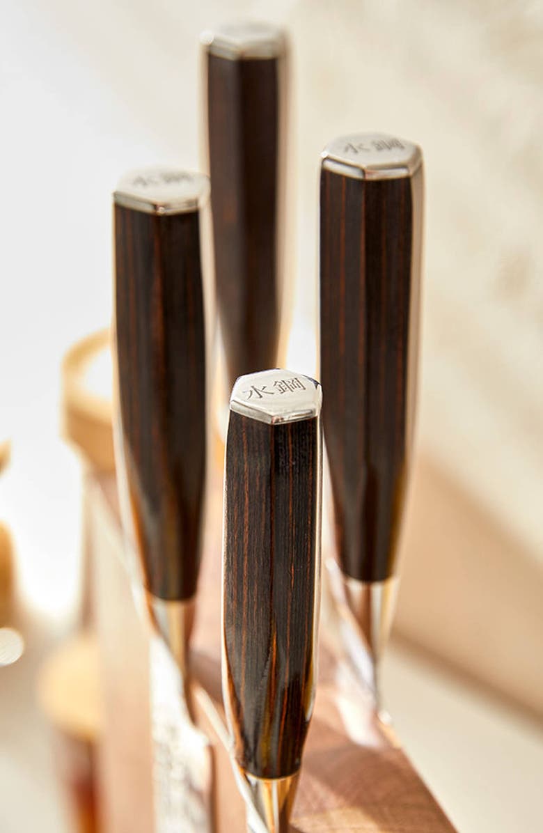 Cuisine::pro<sup>®</sup> Damashiro EMPEROR<sup>®</sup> 6-Piece Nanashi Knife Block, Alternate, color, Silver