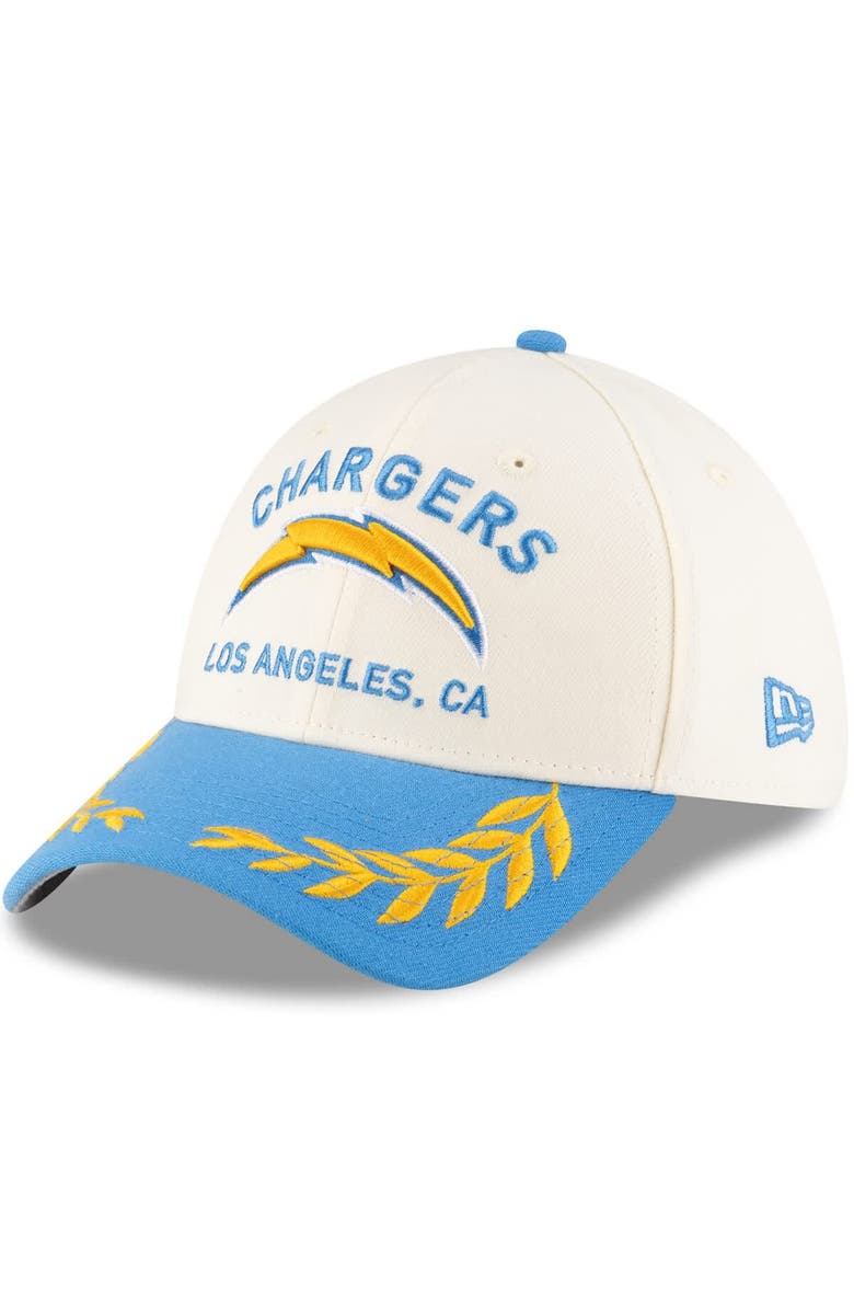 New Era Men's New Era Cream/Powder Blue Los Angeles Chargers 2025 NFL Draft 39THIRTY Flex Hat, Main, color, Cream