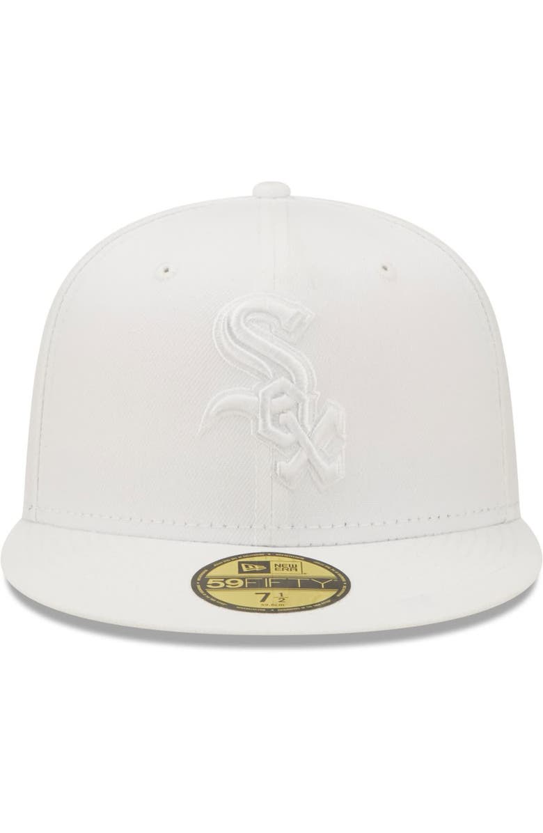 New Era Men's New Era Chicago White Sox White on White 59FIFTY Fitted Hat, Alternate, color, 