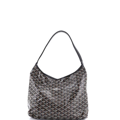 Pre-owned Goyard  Goyard Boheme Hobo Printed Coated Canvas In Gray