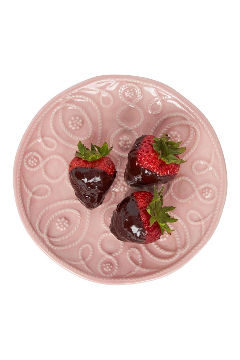 Jardins du Monde Set of 4 Side/Cocktail Plates, Alternate, color, BLUSH