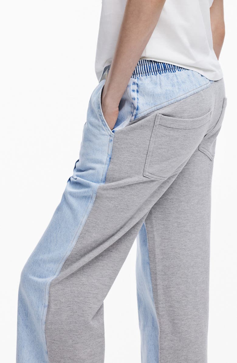 Desigual Drawstring Straigh Leg Jeans, Alternate, color, Medium Blue