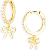 ARGENTO VIVO Cross Dangle Twist Huggie Hoop Earrings