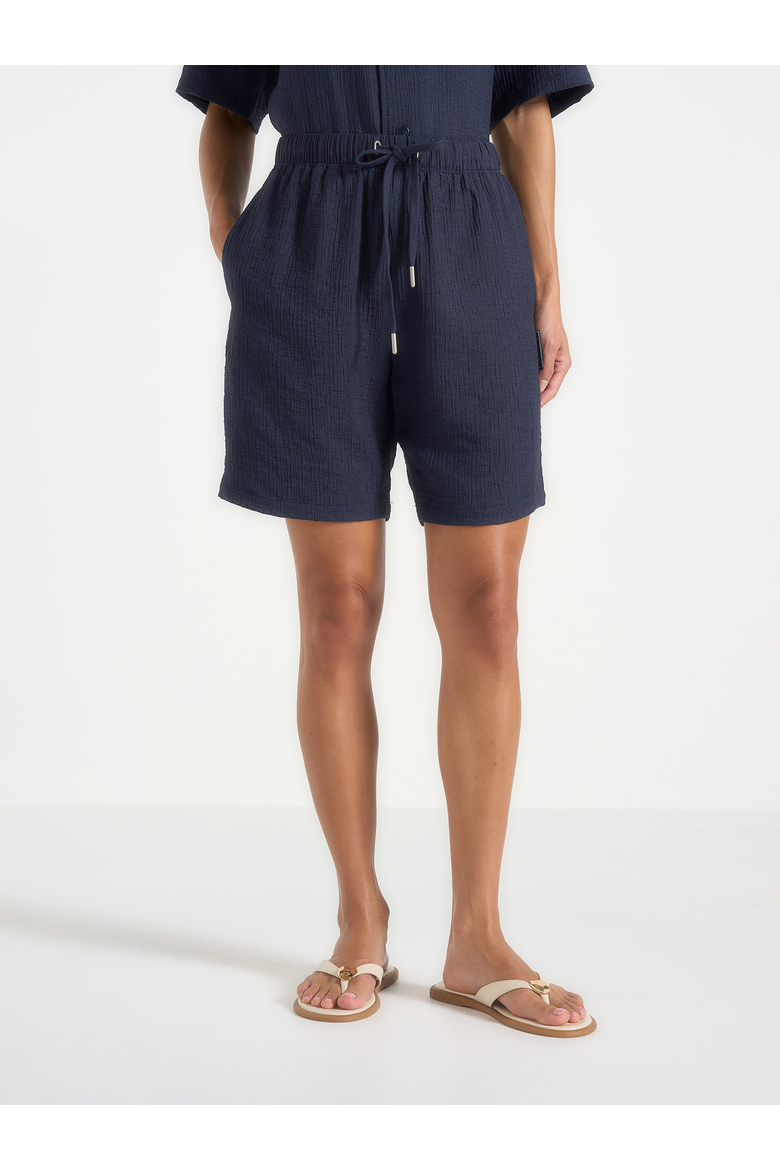 Ari Unisex Textured Shorts, Alternate, color, Navy