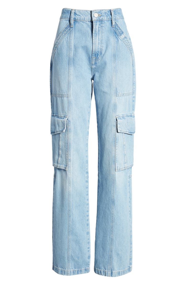 FRAME High Waist Utility Straight Leg Jeans, Alternate, color,