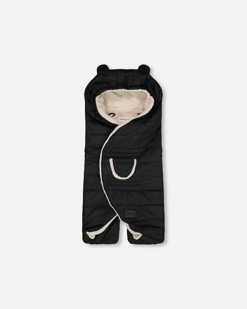 Deux Par Deux Gender Inclusive Snugly Wrap Designed For Car Seat And Stroller In Black