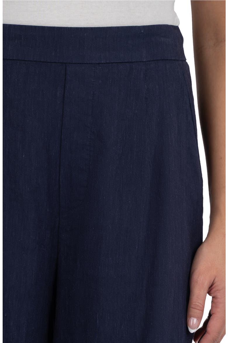 Nicole Pull-On Linen Blend Shorts, Alternate, color, INK BLUE