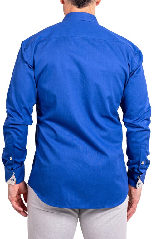 Maceoo Einstein Ascension0067 Blue Cotton Button-up Shirt In Blue