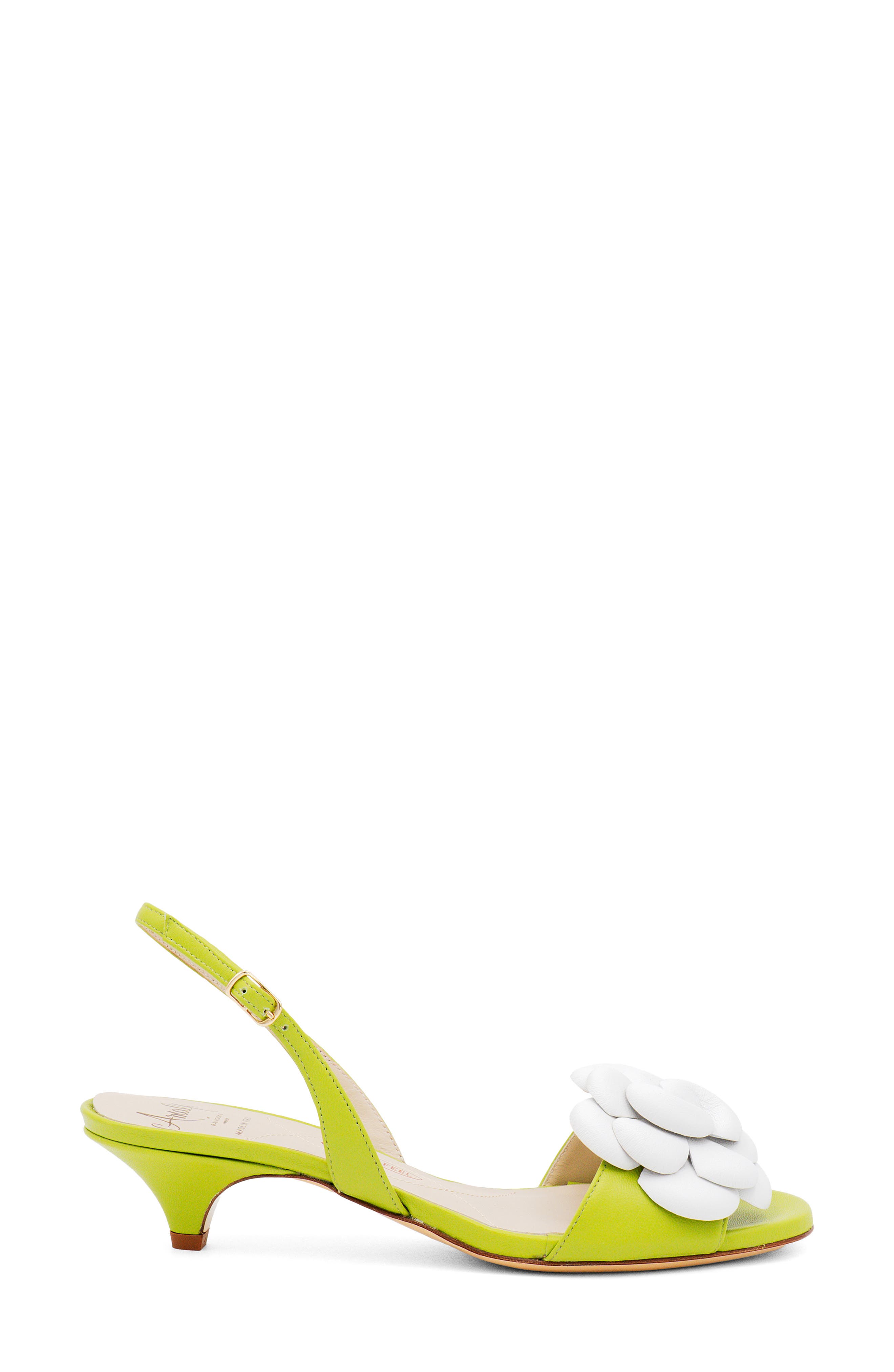 Amalfi by Rangoni Dante Slingback Kitten Heel Sandal, Alternate, color, Apple/ White Parmasoft