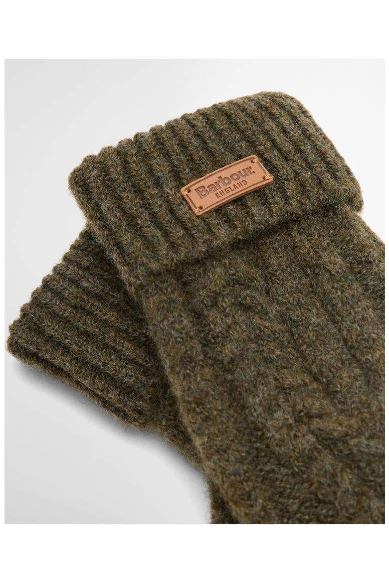 Elsdon Cable Knit Mittens, Alternate, color, OLIVE