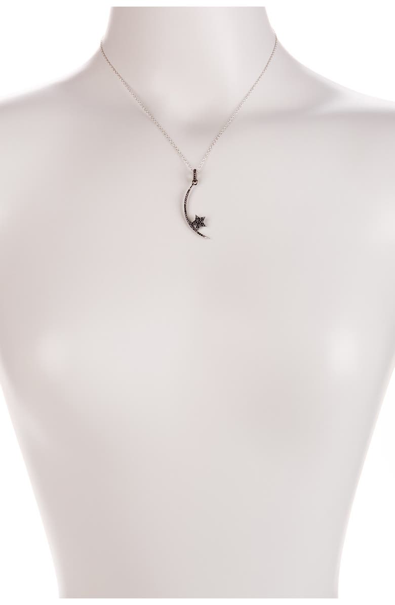 Adornia Sterling Silver Orion Black Spinel Pendant Necklace, Alternate, color, 