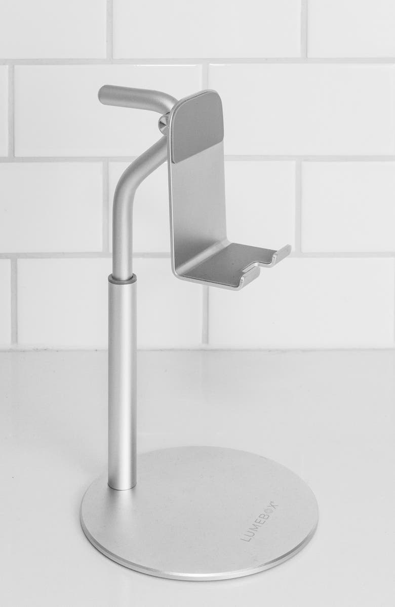 LUMEBOX Red Light Lamp Stand, Alternate, color, Silver