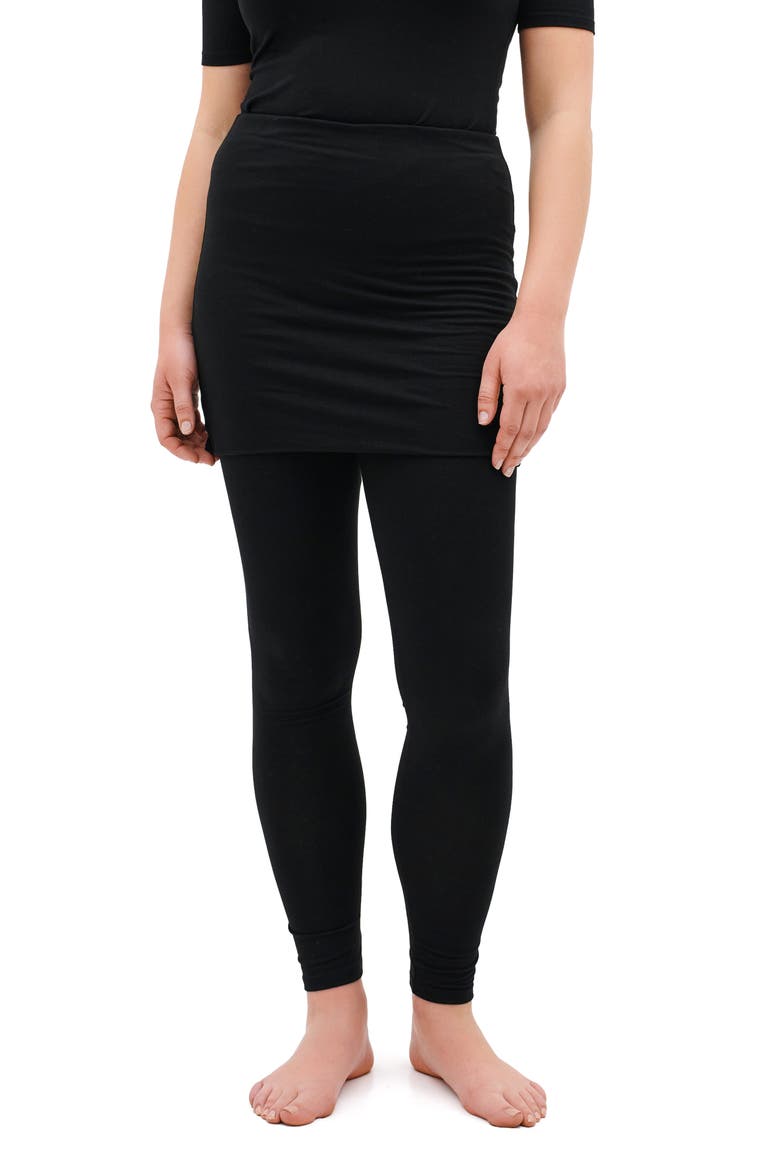 Burke Skirted Leggings, Alternate, color, BLACK