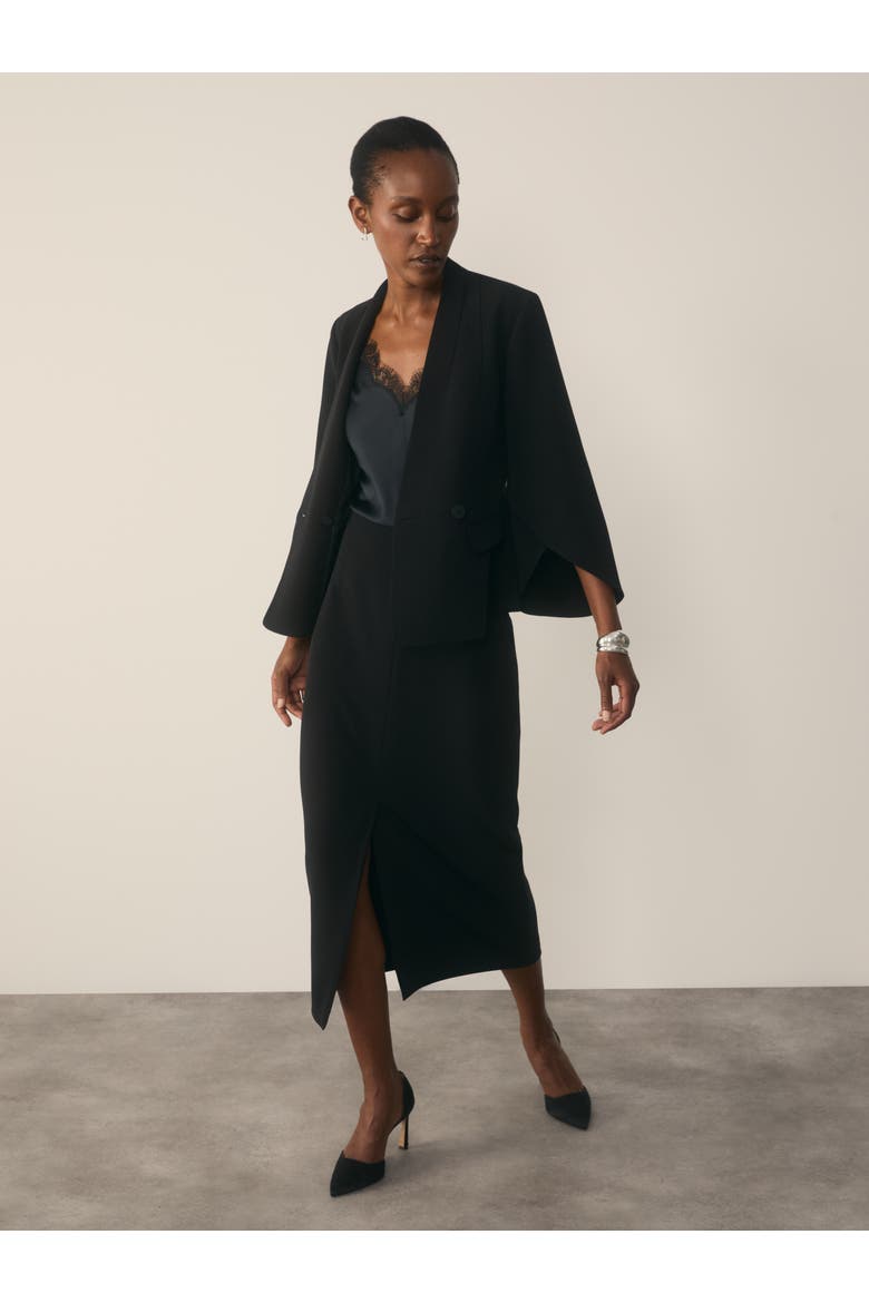 Clever Crepe Ansdell Blazer, Alternate, color, Black